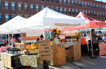 The s'mores stand at the SoWa market, along with the lemonade stand.